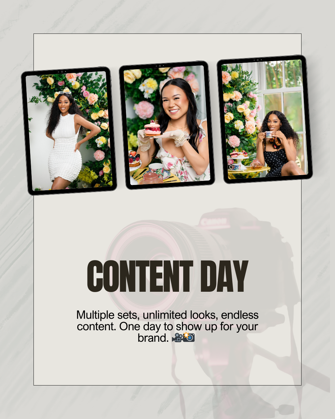 📸 Content Day: Multiple Looks. One Studio. Endless Content. PRE SALE